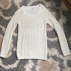 Mossimo Supply Co. Cream Cable Knit Sweater